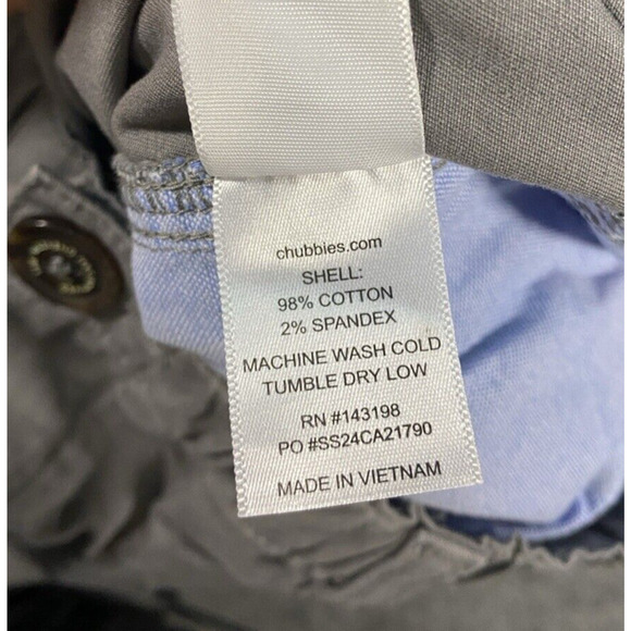 Chubbies Shorts Mens Size XXL Grey Original Stretch Twill 5.5' Inseam Chino - Picture 8 of 12